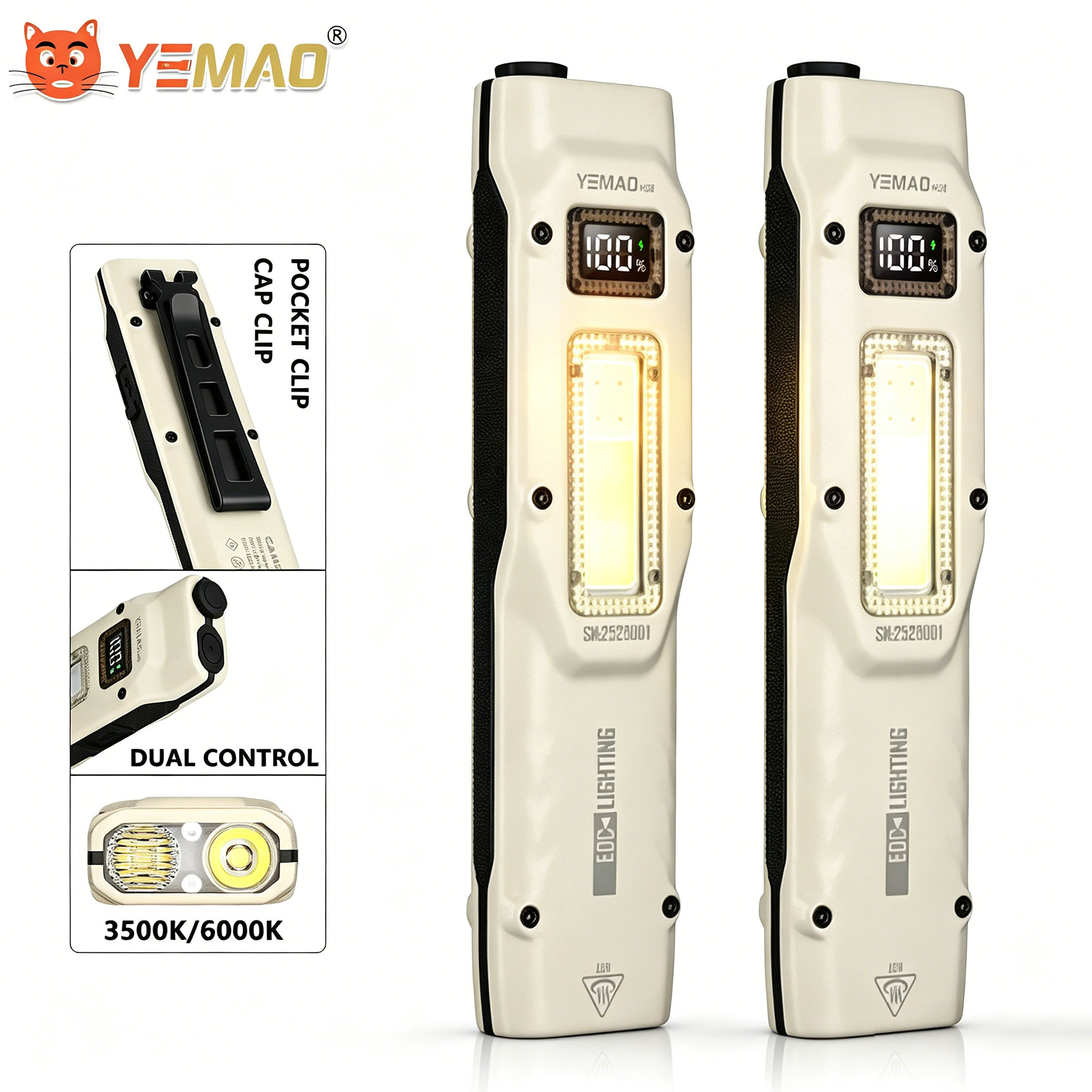 Outdoor Lighting House - แบบพกพา 880LM YEMAO M28 Ultra-thin ยุทธวิธีทํางานไฟฉาย