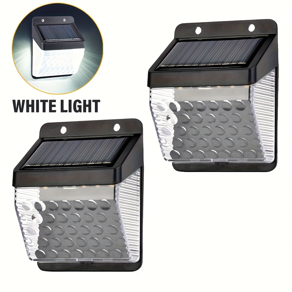 Outdoor Lighting Waterproof - ไฟ LED พลังงานแสงอาทิตย์ พร้อมเซ็นเซอร์ตรวจจับความเคลื่อนไหว PIR สำหรับติดผนัง