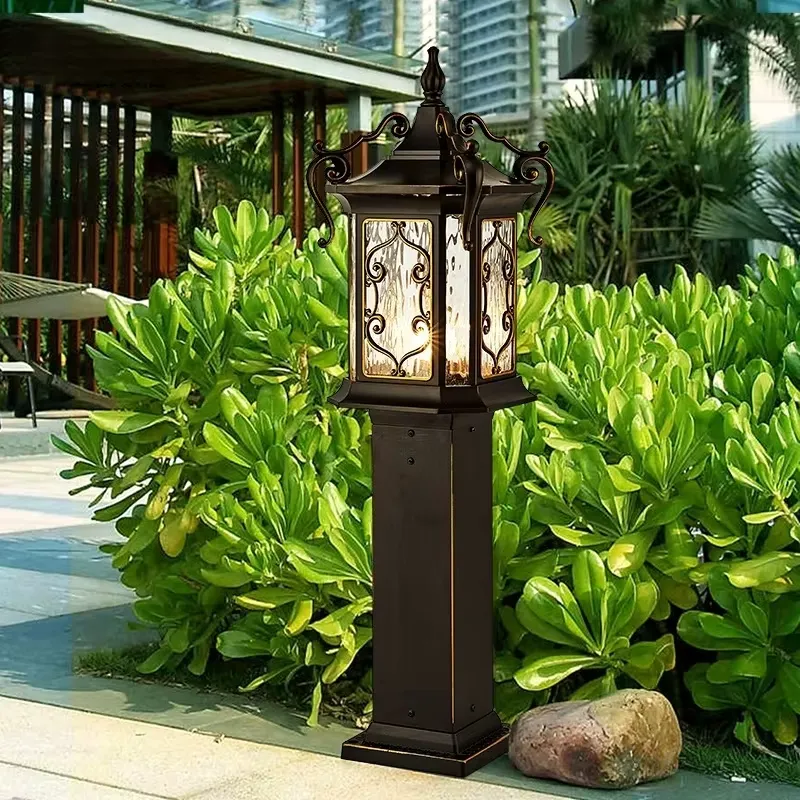Outdoor Lighting And Landscape - ไฟสนามหญ้า LED อลูมิเนียมกันน้ำ IP65 สไตล์ยุโรป สำหรับสวนกลางแจ้ง