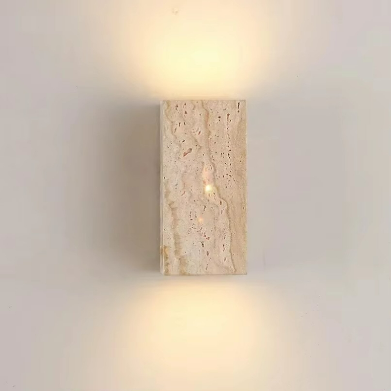 สีเหลือง Travertine หินโคมไฟติ - Outdoor Lighting Restaurant บทวิจารณ์และราคา