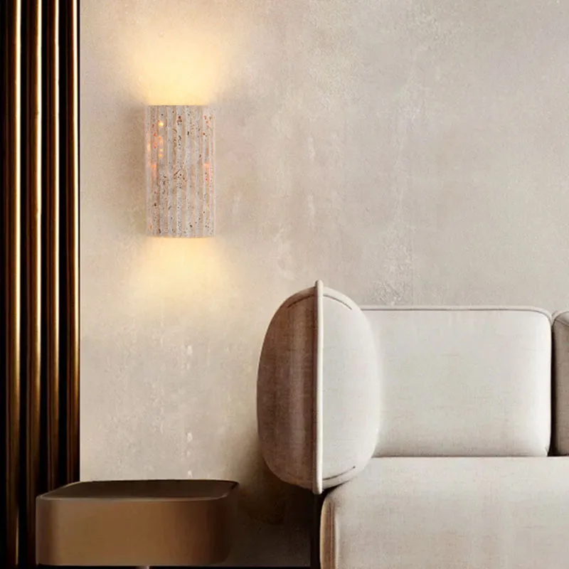 สีเหลือง Travertine หินโคมไฟติ - Outdoor Lighting Restaurant บทวิจารณ์และราคา