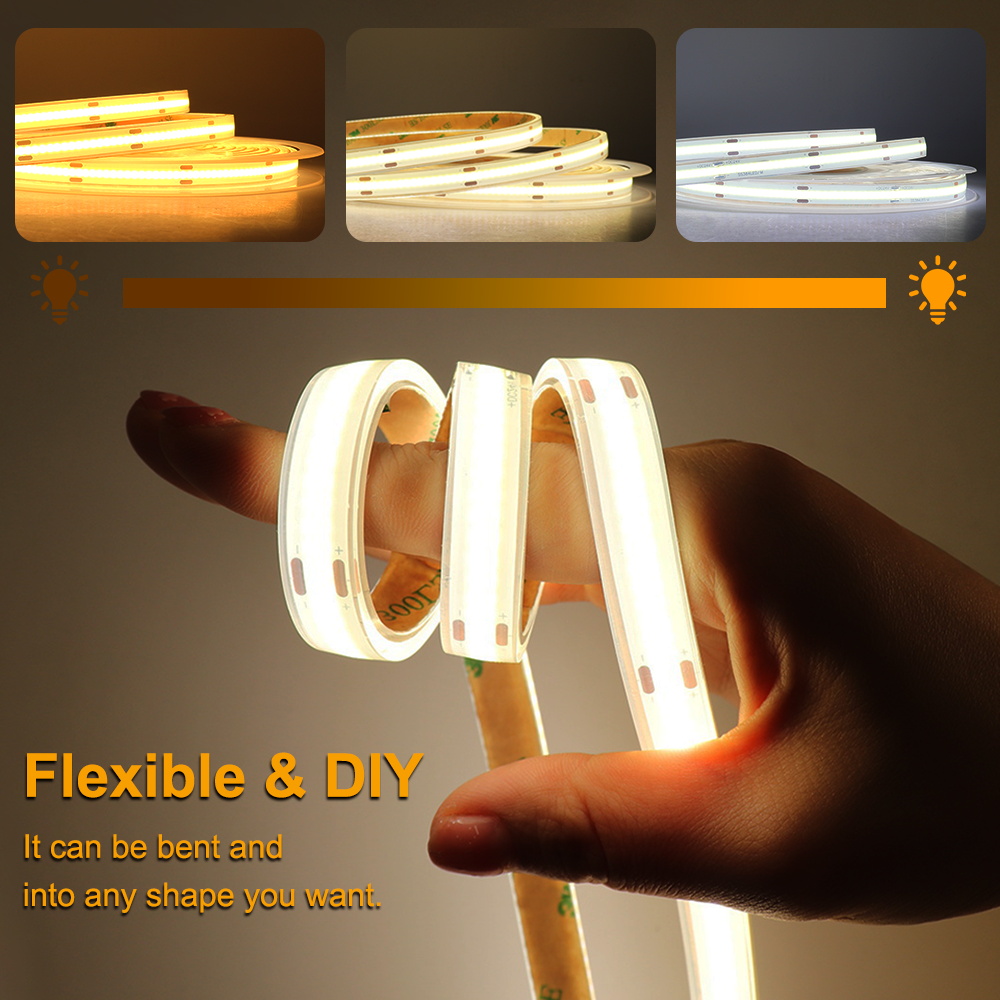 IP68 กันน้ํา COB LED Strip 12V - Outdoor Lighting Restaurant บทวิจารณ์และราคา