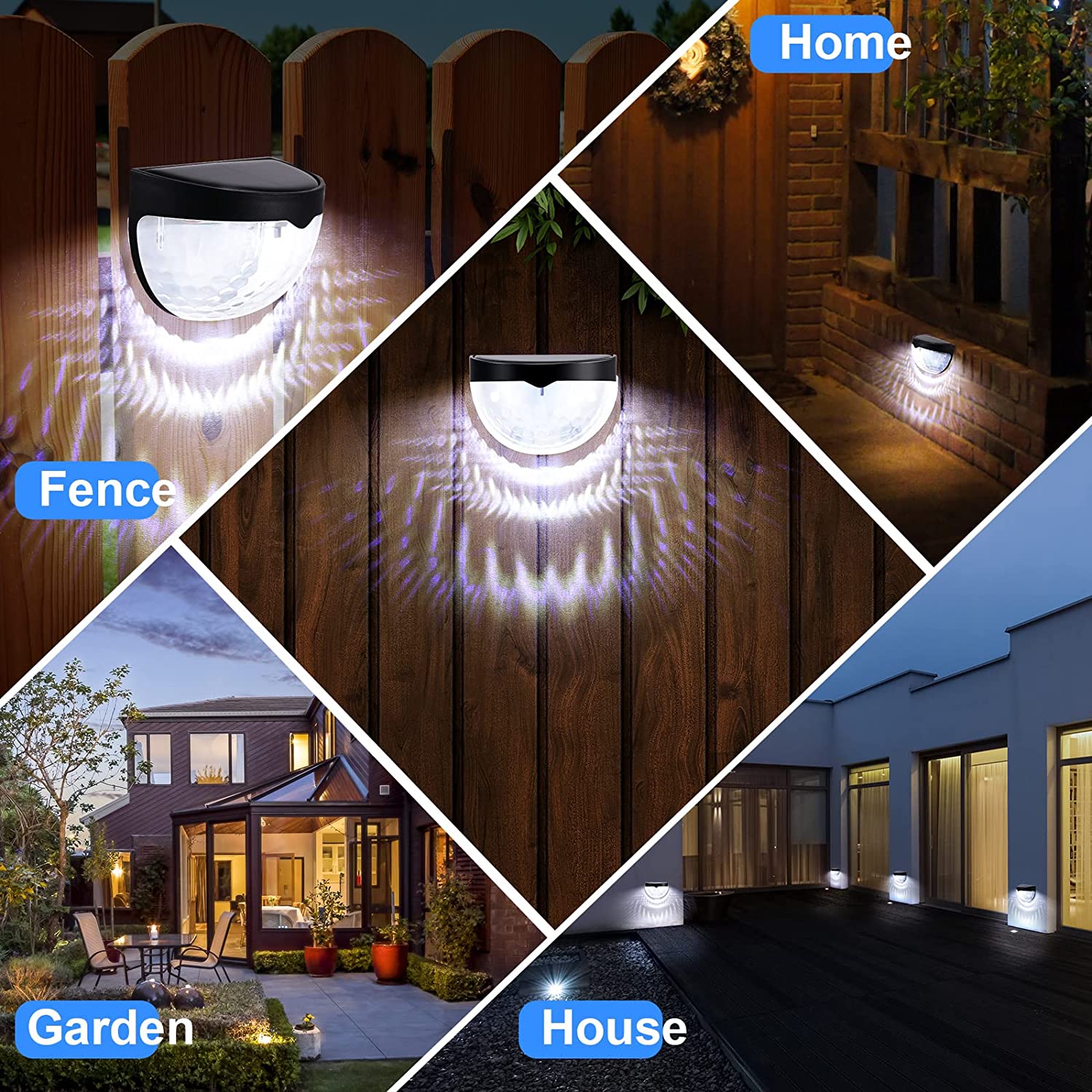 ไฟ LED พลังงานแสงอาทิตย์ โคมไฟ - Outdoor Lighting On Fence บทวิจารณ์และราคา