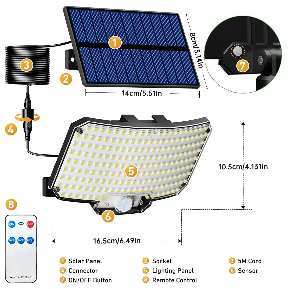 234LED ไฟพลังงานแสงอาทิตย์กลาง - Outdoor Lighting Waterproof บทวิจารณ์และราคา