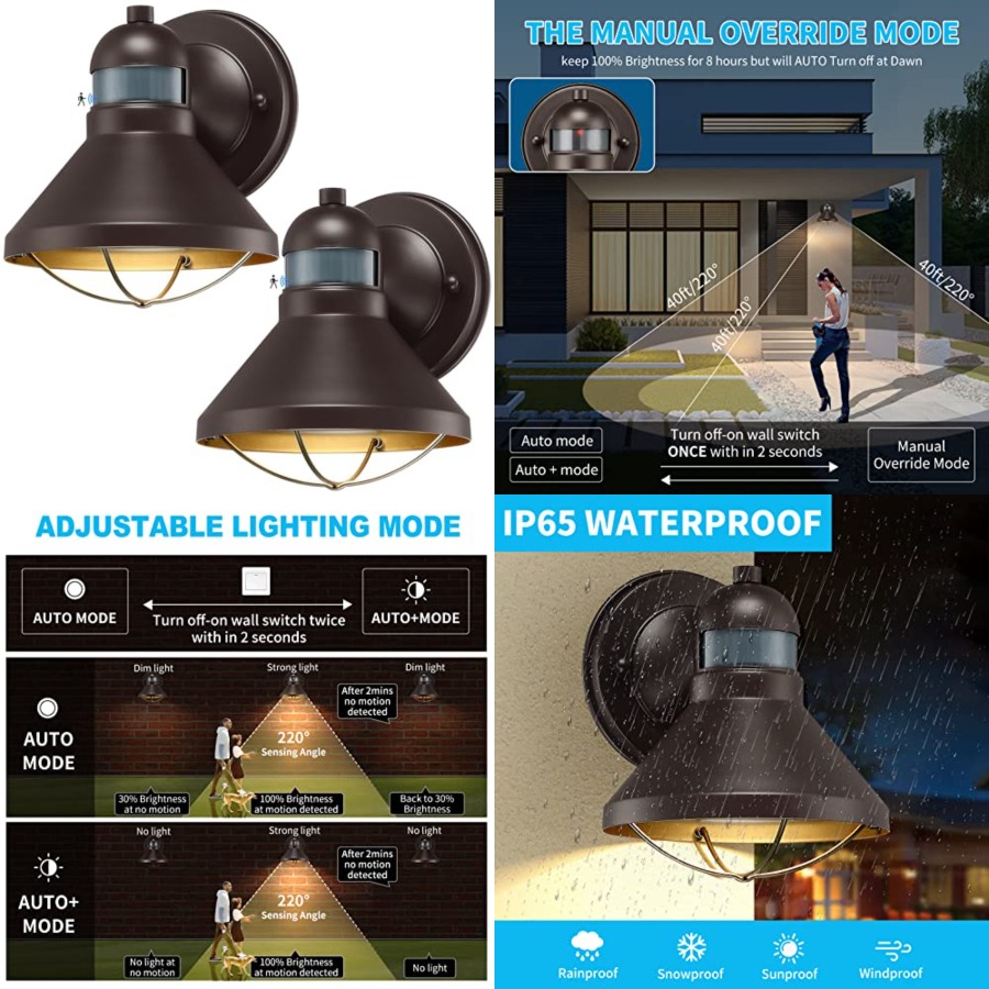 ไฟติดผนัง LED แบบเซ็นเซอร์ตรวจ - Lighting Fixture Outdoor บทวิจารณ์และราคา