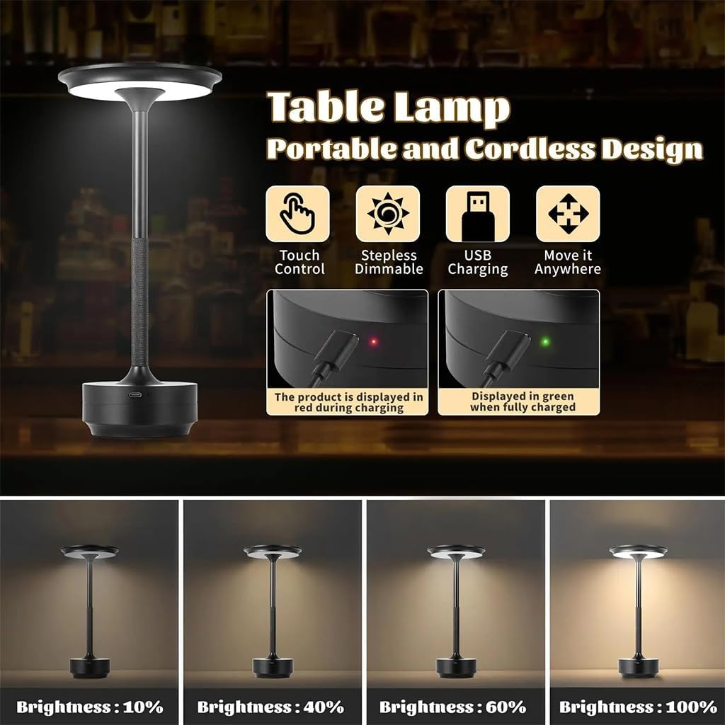 โคมไฟตั้งโต๊ะไร้สายแบบชาร์จไฟไ - Outdoor Lighting Restaurant บทวิจารณ์และราคา