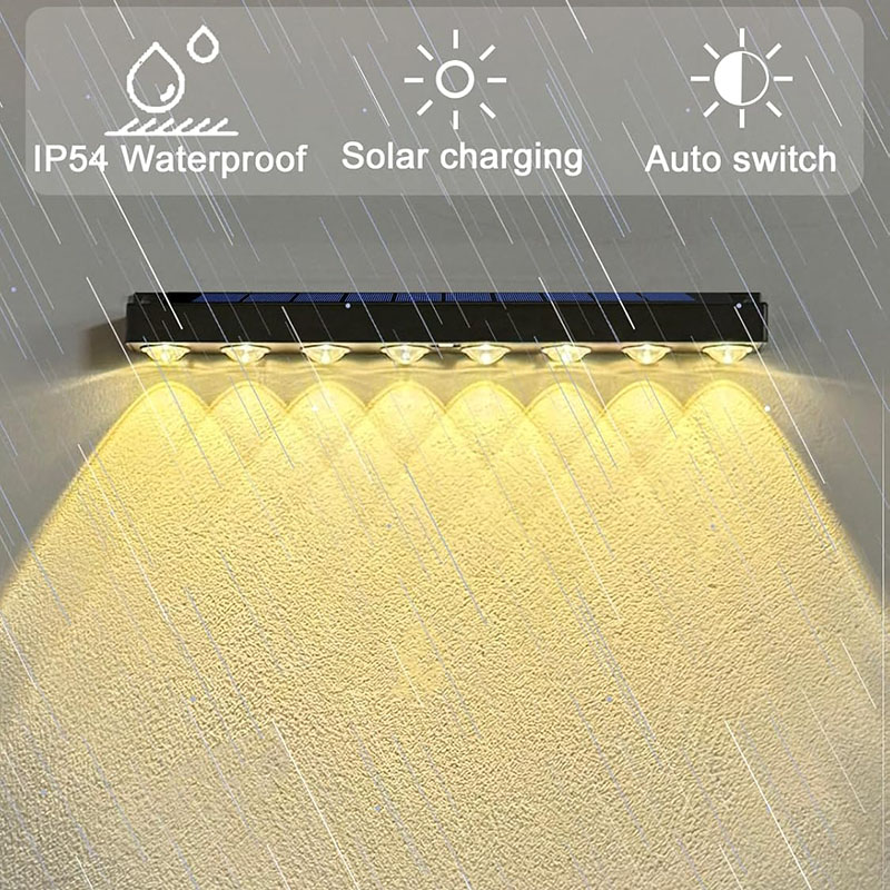 1/2 ชิ้นพลังงานแสงอาทิตย์กลางแ - Outdoor Lighting On Fence บทวิจารณ์และราคา