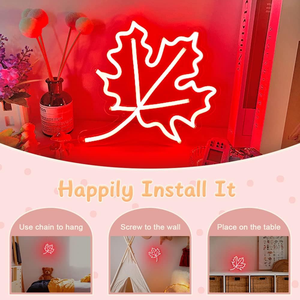ป้ายไฟนีออนรูปใบเมเปิลปรับความ - Outdoor Lighting Canada บทวิจารณ์และราคา