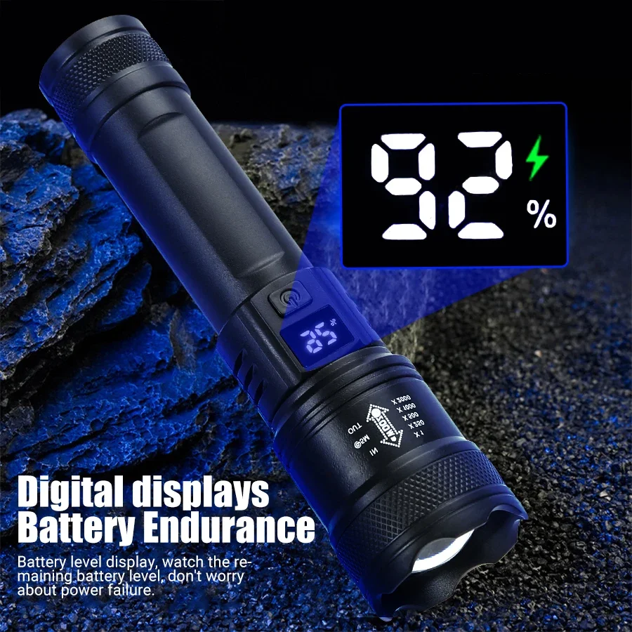 ไฟฉาย LED ทรงพลัง9900LM ไฟฉาย  - Outdoor Lighting Pole บทวิจารณ์และราคา