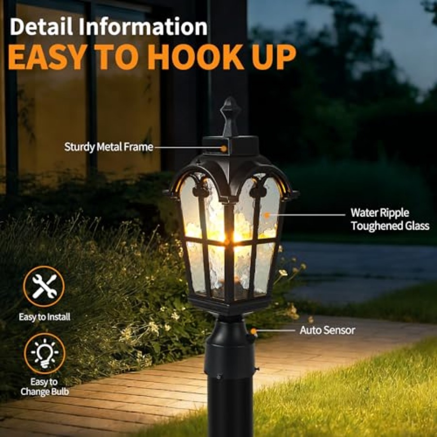 ไฟเสาภายนอกแบบเซ็นเซอร์ โคมไฟเ - Outdoor Lighting Waterproof บทวิจารณ์และราคา