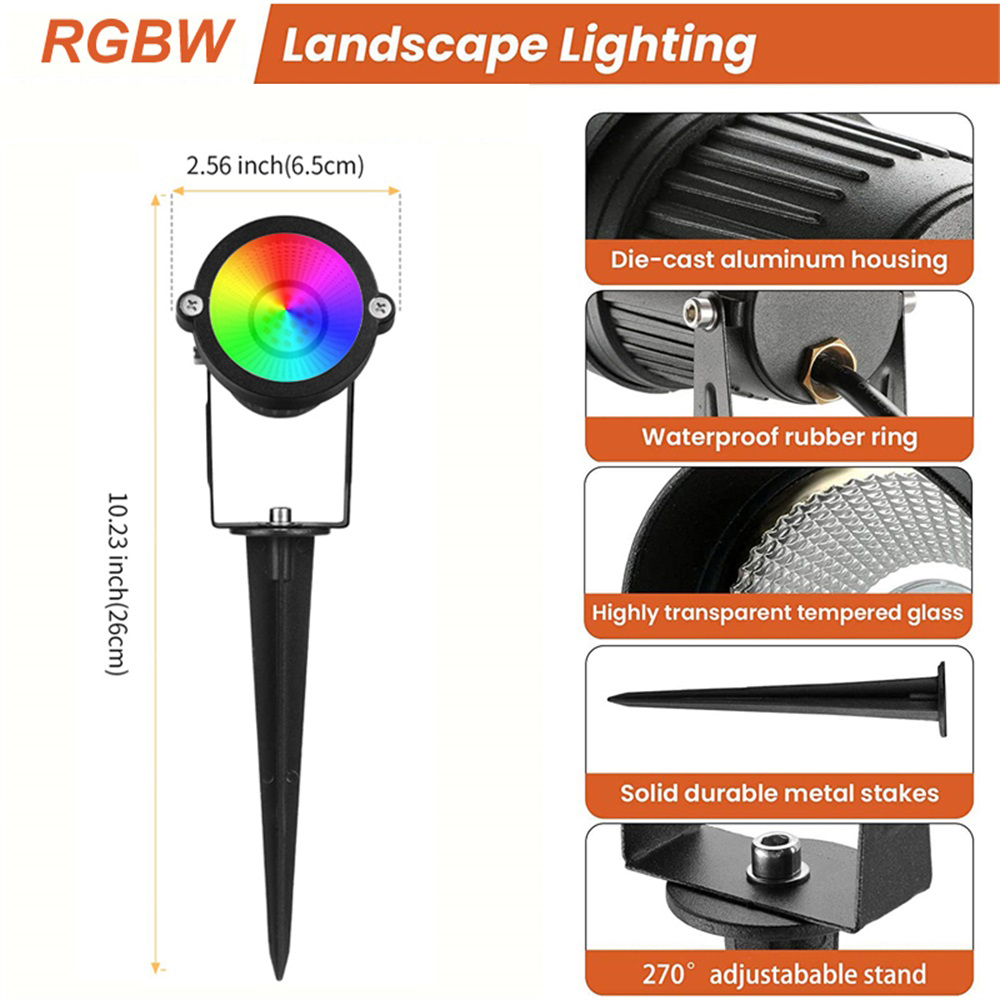ไฟส่องสว่างภูมิทัศน์ RGBW 10W  - Outdoor Lighting Waterproof บทวิจารณ์และราคา