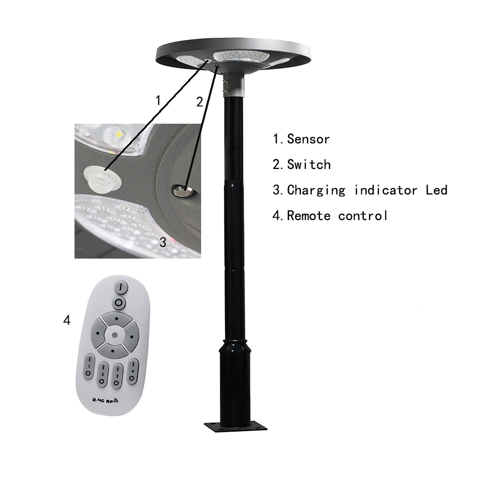 ไฟถนนโซลาร์เซลล์ LED รูปทรง UF - Outdoor Lighting Pole บทวิจารณ์และราคา