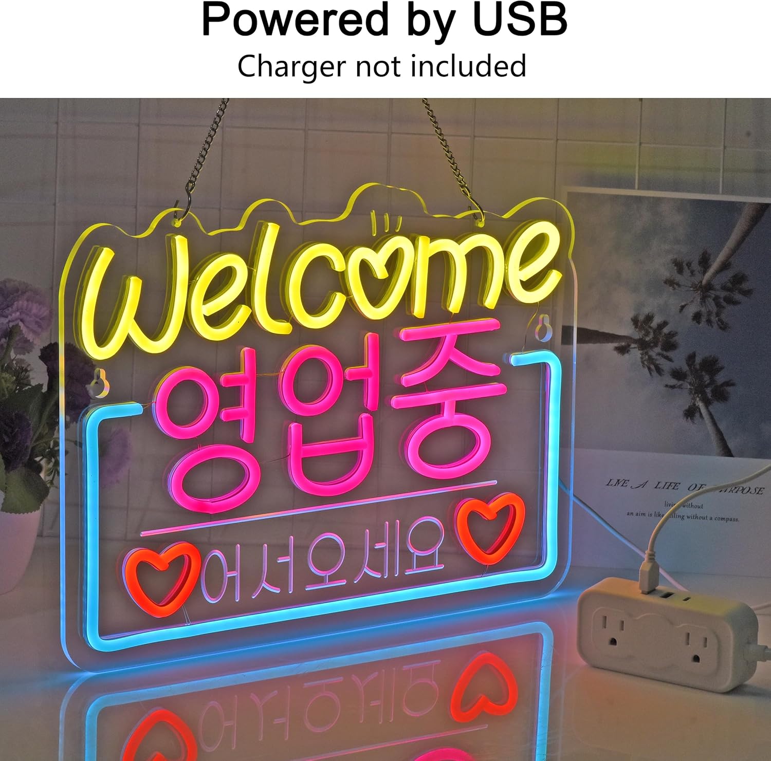 เกาหลียินดีต้อนรับขายป้ายนีออน - Outdoor Lighting Restaurant บทวิจารณ์และราคา